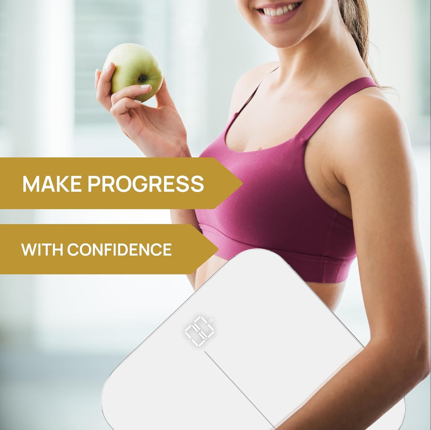 Premium Bathroom Scale, Highly Accurate Digital Bathroom Body Scale, Precisely Measures Weight up to 400 Lbs