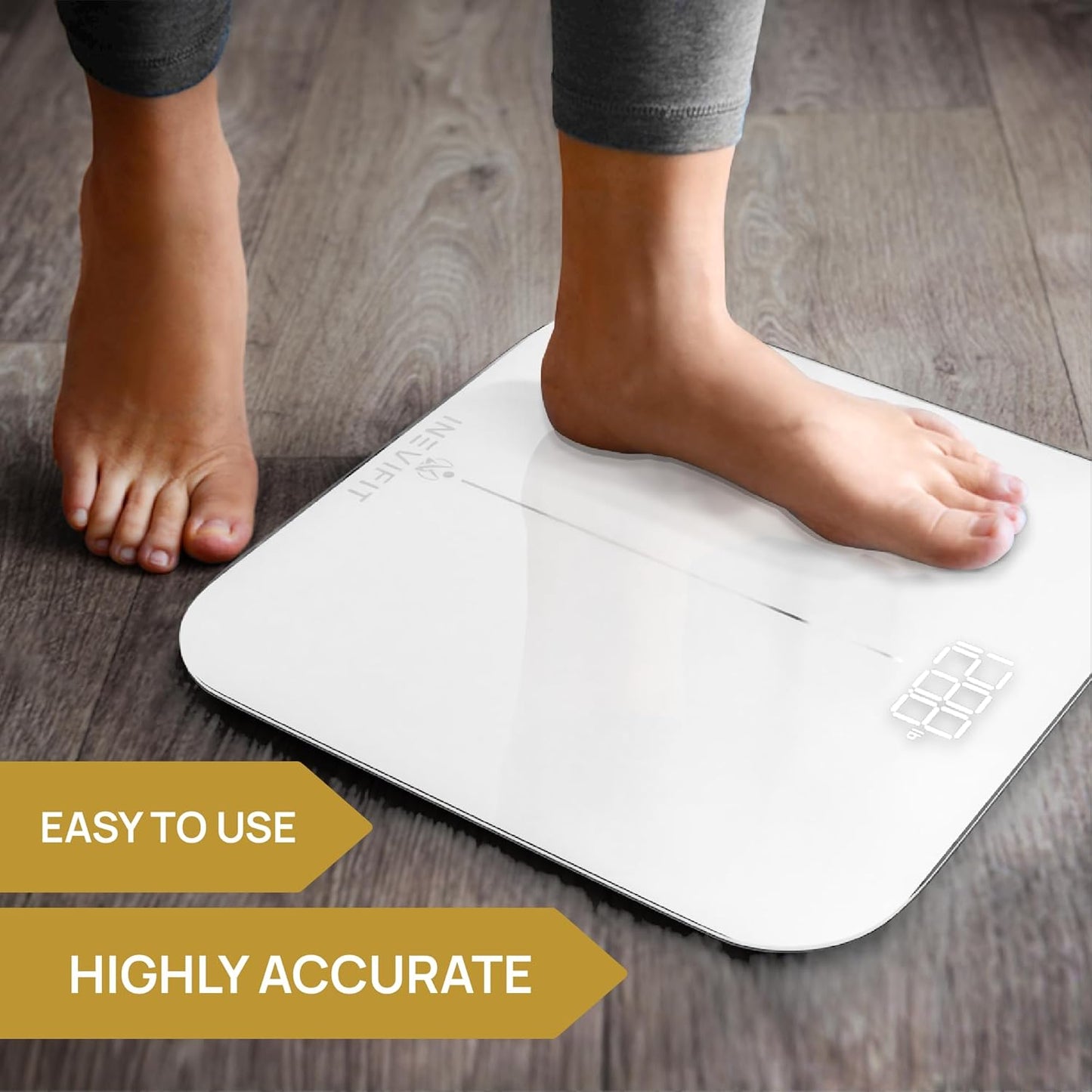 Premium Bathroom Scale, Highly Accurate Digital Bathroom Body Scale, Precisely Measures Weight up to 400 Lbs
