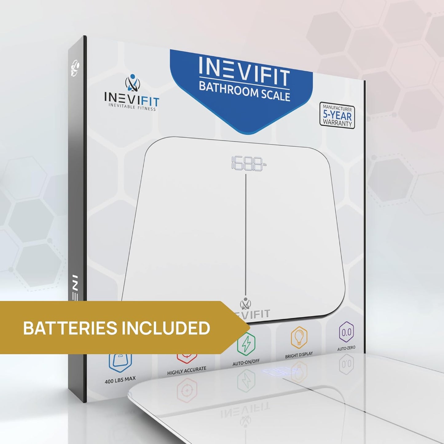 Premium Bathroom Scale, Highly Accurate Digital Bathroom Body Scale, Precisely Measures Weight up to 400 Lbs