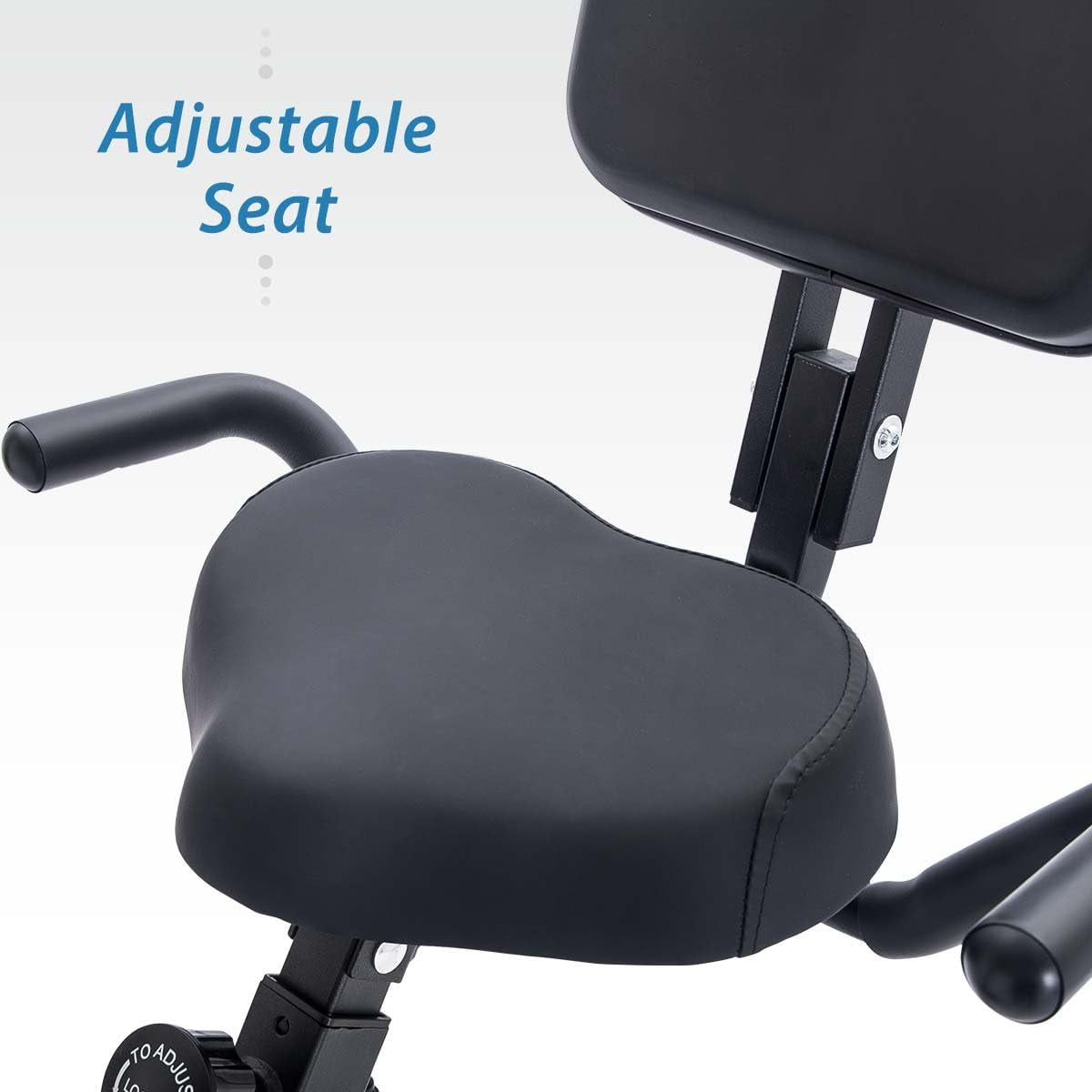 3 in 1 Adjustable Folding Exercise Bike Convertible Magnetic Upright Recumbent Bike with Arm Bands