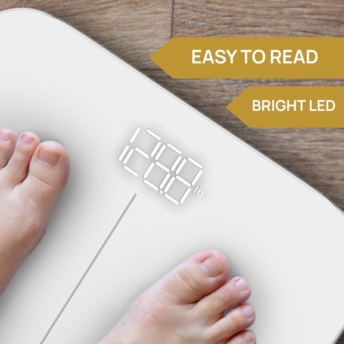 Premium Bathroom Scale, Highly Accurate Digital Bathroom Body Scale, Precisely Measures Weight up to 400 Lbs
