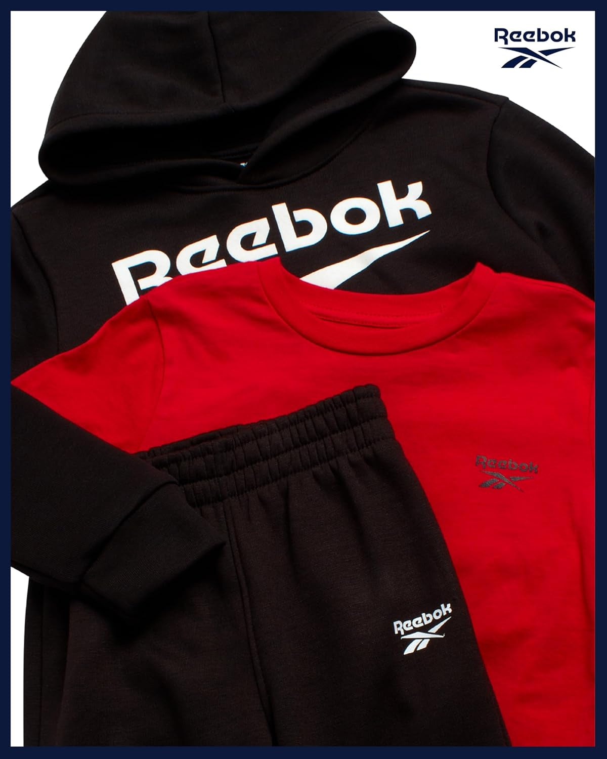 Baby Boys Pants Set - 3 Piece T-Shirt, Pullover Hoodie & Joggers Jog Set - Fleece Playwear Pant Sets for Toddler Sizes