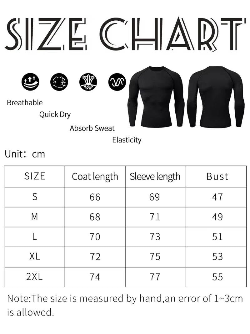 Compression Shirts Men'S Rashguard Quick Dry Gym Fitness Shirts Spring Beach Surfing Athletic Sport Running Workout Tops Tees
