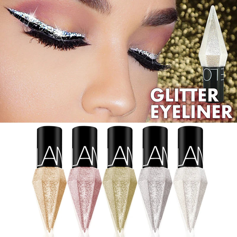 New Professional Shiny Eye Liners Cosmetics for Women Pigment Silver