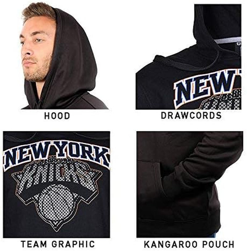 NBA Atlanta Hawks Mens Fleece Hoodie Pullover Sweatshirt Primo Metallic