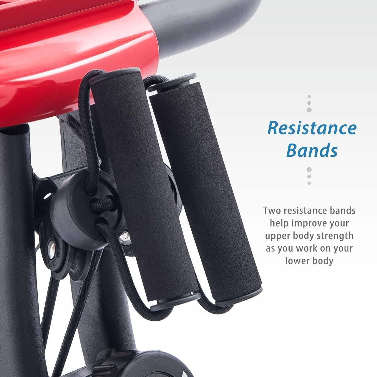 3 in 1 Adjustable Folding Exercise Bike Convertible Magnetic Upright Recumbent Bike with Arm Bands